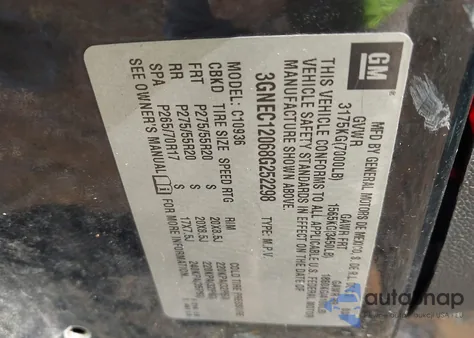 2008 Chevrolet Avalanche 1500 Lt z USA, uszkodzony, nr VIN 3GNEC12068G252298